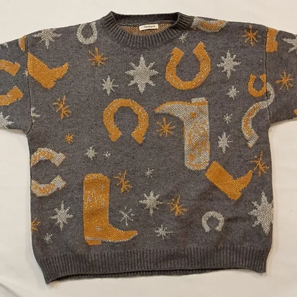 Midnight Cowgirl Giddy Up Sweater Cottagecore Sunday Up Size Medium - Picture 3 of 4